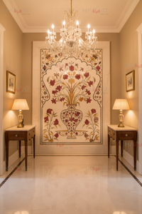 Azulejos Florales con Incrustaciones de Mármol, Hechos a Mano, Modernos e Impermeables para Interiores de Lujo - Product Image 2