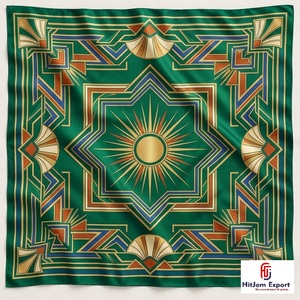 Premium Custom Printed Silk Feel Square Headscarf Soft Lightweight OEM ODM Manufacturer Upolu Custom Fabric Products - Product Image 1