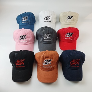 Custom Embroidered Logo Vintage Washed Denim Cotton Unstructured 6 Panel Dad Hat Adjustable <b>Plain</b> Baseball <b>Cap</b> for Men Women - Product Image 3