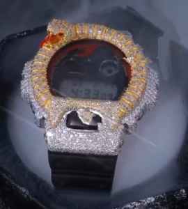 Montre personnalisée sertie de diamants Moissanite, style Hip Hop pour hommes - Product Image 2