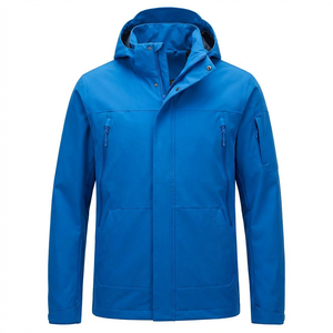 Chaqueta impermeable para hombre con capucha, chaqueta de exterior unisex, abrigo cálido de otoño para hombre, cortavientos extraíble, uso casual - Product Image 2