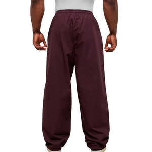 Pantalon de jogging ample pour homme, coupe droite, violet cerise, style streetwear, idéal pour la gym et le fitness - Product Image 2