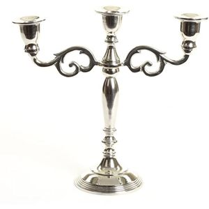 Luxury 3-Arm Silver Crystal <b>Candelabra</b> Metal Candle Holder Centerpiece for Wedding Table Decor Event Party Decorative Stand - Product Image 4