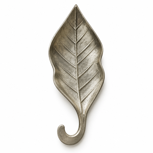 Antique <b>Bronze</b> Monstera Leaf Decorative Tray Handmade Metal Serving Platter with Organic Cutout Details and Textured Finish new - Product Image 6