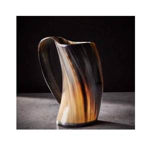 Chope à bière viking authentique - Faite à la main en corne de bœuf naturelle, écologique, capacité personnalisée, style campagnard - Product Image 1