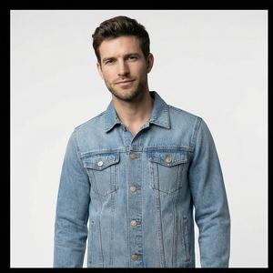 High Street Denim Veste Hommes Vintage Lavé Casual Wear En Plein Air Sergé Coton Vestes Sur Mesure Classique Jeans Vestes - Product Image 1