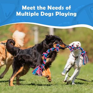 Fabricant en gros d'articles pour animaux de compagnie, jouets en corde pour chiens agressifs, jouets interactifs pour chiens, jouet en corde torsadée résistante avec 5 nœuds - Product Image 5
