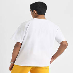 Camisetas de algodón de alta calidad con logotipo personalizado, venta al por mayor de camisetas informales de color sólido, camisetas unisex con estampado DTG de talla grande para hombre - Product Image 3