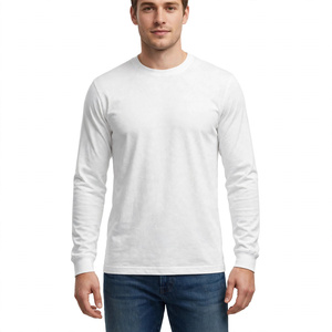 Camiseta Premium de Manga Larga para Hombre, Cuello Redondo, 100% Algodón, Corte Regular, Color Liso, Tejido de Punto, Diseño Personalizado de BD - Product Image 5