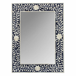 Miroir décoratif avec cadre en bois incrusté, design personnalisé, fait main, design moderne, d'Inde, naturel, 1 pièce - Product Image 6
