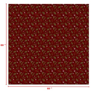 100% Cotton Cherry Printed Design Table Cloth for Christmas Home Decoration New Design Table Cover 6 Seater. - Product Image 5