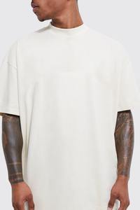 Camiseta Casual Básica con Logotipo de Marca Personalizada para Hombre, Estilo Urbano Americano, Cuello Redondo, Manga Corta, Algodón con Relieve 3D - Product Image 5