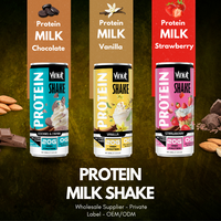 Milk Shake protéiné 330ml 11.1 floz boisson 24 bouteilles carton bouteille en PET sans sucre 20 g de protéines OEM ODM sans marque privée
