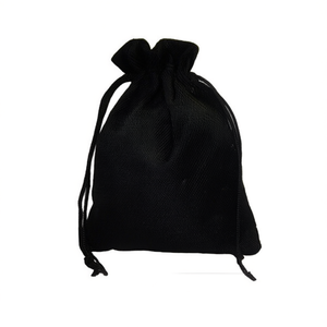ILAN Gift Bag 15x20cm Black <b>Drawstring</b> <b>Pouch</b> For Jewelry Storage - Product Image 2