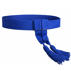 Ceinture de cérémonie en soie bleu roi pour robe de parade, uniforme, tenue formelle, accessoire de ceinture - Product Image 2