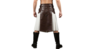 Men's Leather <b>Gladiator</b> Kilt Renaissance Sexy <b>Costume</b> with Belt-Eco-Friendly - Product Image 6