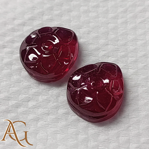 Camafeo tallado en cristal de rubí natural, gema suelta de color rojo, para fabricación de joyas, proveedores mayoristas, mejor precio - Product Image 1