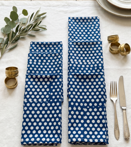 Serviettes en coton imprimées à la main, assorties, en gros, taille personnalisée, réutilisables, pour mariage, cocktail, accessoires de table doux, carrées - Product Image 6