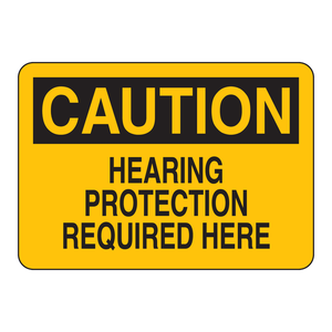 Panneau de signalisation Brady Caution pour la protection auditive, 7x10 pouces, en polycarbonate, pour les chantiers industriels - Product Image 3