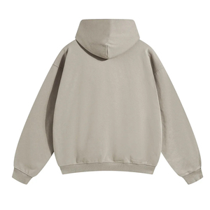 เสื้อฮู้ดดี้โอเวอร์ไซส์ทรงหลวม ไม่มีเชือกผูก ผ้าฟลีซหนานุ่ม ผสมคอตตอนและโพลีเอสเตอร์ สำหรับผู้ชาย - Product Image 2