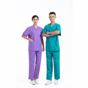 Ensembles de Blouses d'Hôpital d'Été à Manches Courtes OEM de Haute Qualité en Gros, Unisexe, Respirants, Séchage Rapide, Confortables et Personnalisables - Product Image 1