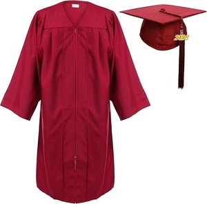 Ensemble Robe de Cérémonie, Toque et Pompon – Polyester Mat de Haute Qualité – Robe de Remise de Diplôme Classique avec Fermeture Éclair Facile à l'Avant - Product Image 3