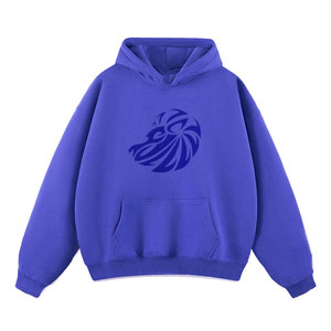 Sudadera con Capucha Unisex Color Granate, Felpa de Algodón, Corte Regular, Bolsillo Delantero, Diseño de Dragón Estampado, Ropa Casual de Otoño, Suave, 350g - Product Image 4