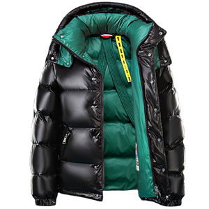 High Quality Men's Long <b>Thin</b> Bubble <b>Jacket</b> <b>Waterproof</b> Latest Fashion Style Customized Logo Wholesale Price Custom Sizes Shining - Product Image 1