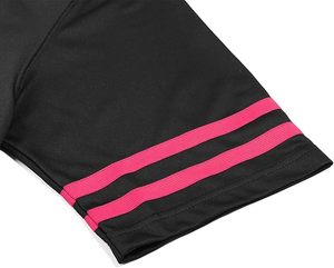 Pantalones Cortos Deportivos Negros con Rayas Rosas, Ropa Deportiva de Poliéster, Atuendo Informal, Tipo de Tela: 100% Poliéster - Product Image 4