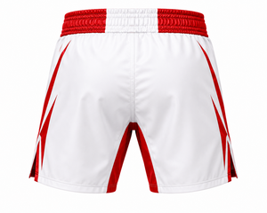 Shorts de boxe blancs et rouges Dumela en polyester et coton, confortables, de haute qualité, pour toutes les saisons, vêtements d'entraînement - Product Image 2