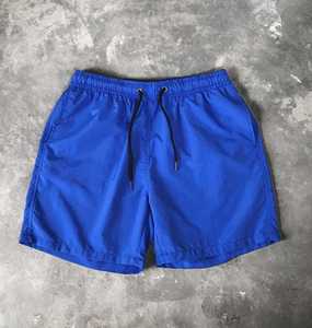Shorts Bermuda en Coton Oxford Blanc pour Homme, Taille Élastiquée avec Cordon, Couleur Unie, Coupe Décontractée, Taille Mi-Haute, Respirant, Tissé - Product Image 6