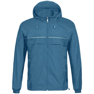 Veste coupe-vent pour homme en toile 100% coton, respirante, à séchage rapide, manches longues, logo sur le devant, nouvelle veste coupe-vent pour homme - Product Image 3