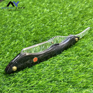 Cut Throat Barber Shaving Razors with Wooden Handle Vintage Salon <b>Swing</b> Lock Razors Custom Colors Beard Trimming Shaving Razors - Product Image 5