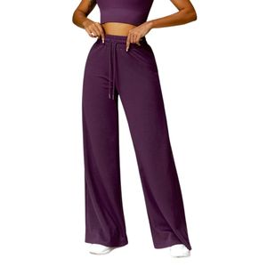 Pantalon de jogging décontracté surdimensionné en coton pour femme, taille haute avec cordon de serrage, OEM ODM - Product Image 3