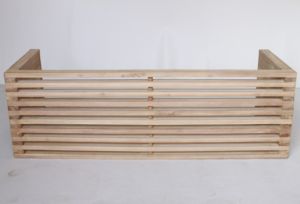 Banc 2 places en teck massif, design moderne, finition soignée, pour extérieur, pas d'assemblage requis - Product Image 5