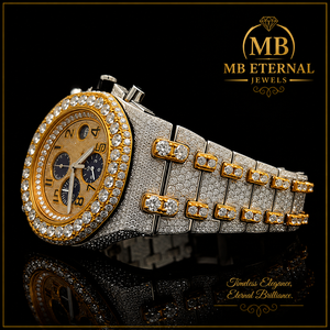 นาฬิกาหรู MB ETERNAL ประดับเพชร ขนาด 41 มม. ระบบอนาล็อก โครโนกราฟ กระจกแซฟไฟร์ ตัวเรือนโลหะผสม สายแบบ Deployment Clasp สำหรับผู้ชาย ระบบควอตซ์ - Product Image 1