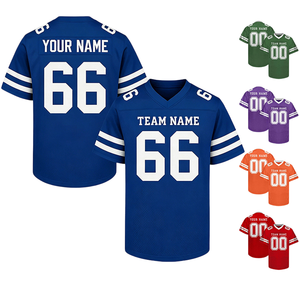 Maillots de football américain personnalisés de haute qualité pour hommes et femmes, uniformes d'équipe imprimés par sublimation avec logo sur la chemise pour les entraînements et les matchs - Product Image 1