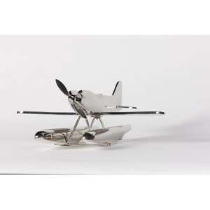 โมเดลเครื่องบินใบพัดพร้อมฐานตั้ง รองรับ OEM ตกแต่งด้วยนิกเกิลขัดเงา เครื่องบินตกแต่งโต๊ะห้องนั่งเล่น - Product Image 6