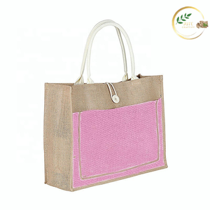 Designer Style Jute Beach Tote <b>Bag</b> with Modern Look for Trendy Women Summer Fashion Collection - Product Image 2