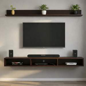 Meuble TV, Meuble mural LCD, Support mural pour téléviseur, Panneau TV, et Unité murale en bois, Meuble/Support mural pour téléviseur en bois d'ingénierie (Wengé) - Product Image 1