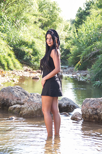 Vestido con Capucha Estilo Bohemio de Algodón para Festival, Vestido Mini con Capucha para Mujer, Estilo Hada, Atuendo Boho Woodland a Precio de Mayoreo - Product Image 2