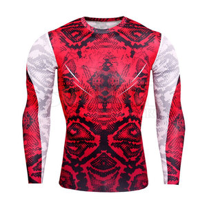 Camiseta de Compresión para Hombre de Secado Rápido con Estampado por Sublimación y Logotipo Personalizado, Camiseta de Compresión para Entrenamiento de MMA, Grappling, Jiu Jitsu, BJJ - Product Image 2
