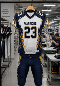 Uniforme de Fútbol Americano Personalizado para Hombre Warriors, Sublimado, Transpirable, Conjunto de Jersey y Pantalones de Poliéster, Número 23 - Product Image 5