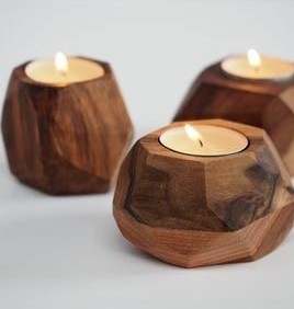 Portavelas de madera de alta calidad para el hogar, bodas, eventos, regalos, portavelas artesanal tipo tazón para uso en mesa y aromaterapia - Product Image 6