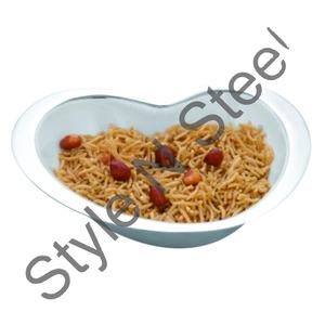 Tazón para servir Aperitivos en forma de corazón al por mayor, acero inoxidable antideslizante con técnica de metal pulido y tapa transparente - Product Image 1