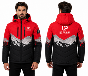Chaqueta de Esquí Impermeable con Capucha para Hombre, Chaqueta de Invierno Acolchada para Nieve y Senderismo, Fabricante OEM ODM - Product Image 1