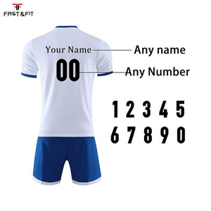 Ensemble de football, design original, uniforme d'équipe de football personnalisé, tissu respirant en coton/polyester, maillot de football à manches courtes pour club - Product Image 3