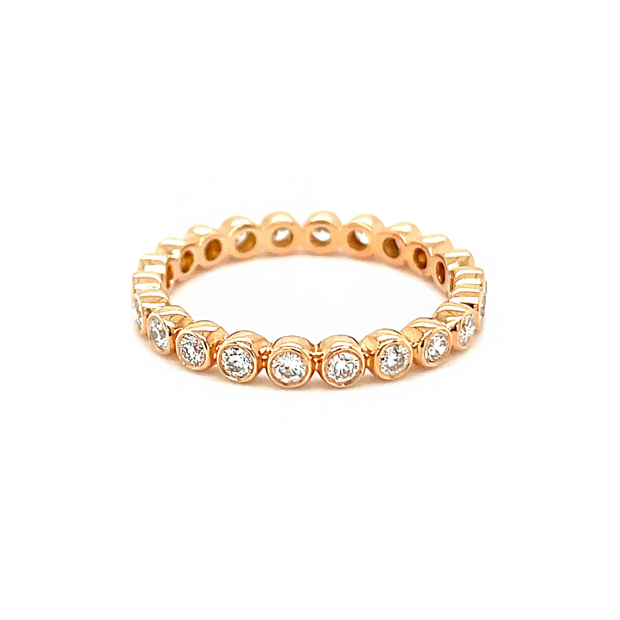 New Style Elegant Gold color 18K Rose Gold Set With Real Round Diamond Anniversary and Engagement women Diamond ring
