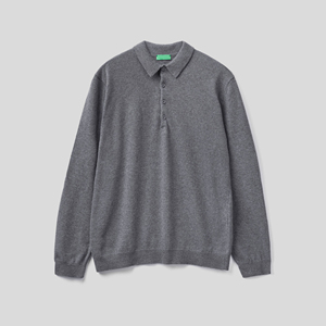 Camisa Polo Personalizable de Manga Larga para Hombre con Cuello y Bolsillo en Contraste, Ropa Casual de Negocios, Camisas Polo de Manga Larga para Hombre - Product Image 4