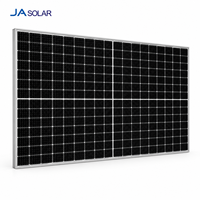 Panel Energi Surya Komersial 600W JA Solar Modul Bifasial Kaca Ganda JAM66D42 untuk Atap Industri dan Pembangkit Listrik Tenaga Surya